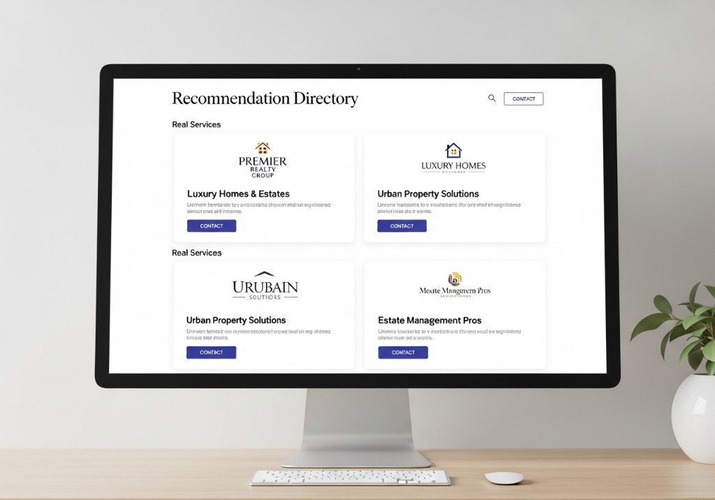 Recommendation directory on monitor